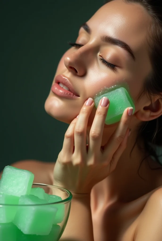 DIY skin gels made with aloe, turmeric, cucumber, and green tea in glass jars
