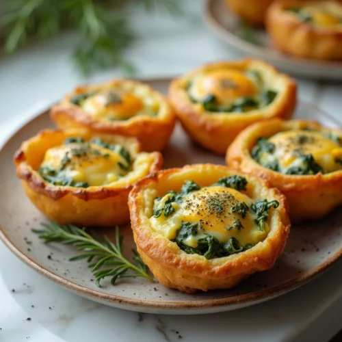 Crispy stuffed mashed potato nests filled with Cooked ground turkey , eggs, and cheese in a muffin tin