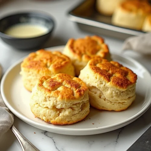 Golden Billion Dollar Buttery Biscuits fresh from the oven in a buttered pan