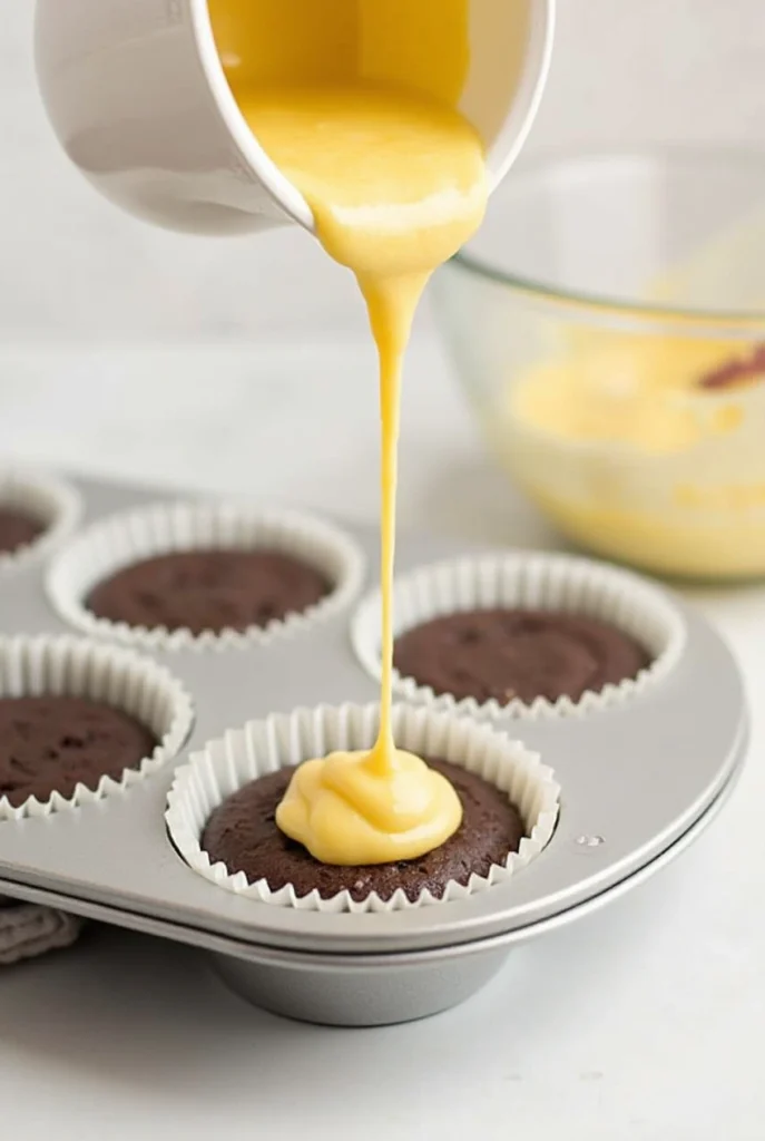 Loaded Brownie Cheesecake Cups with whipped cream and chocolate chips on top