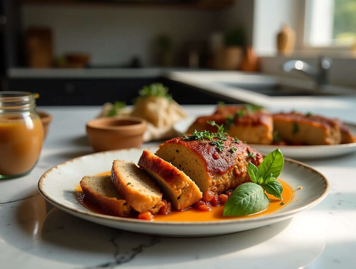 Golden brown Parmesan chicken meatloaf with melted mozzarella topping