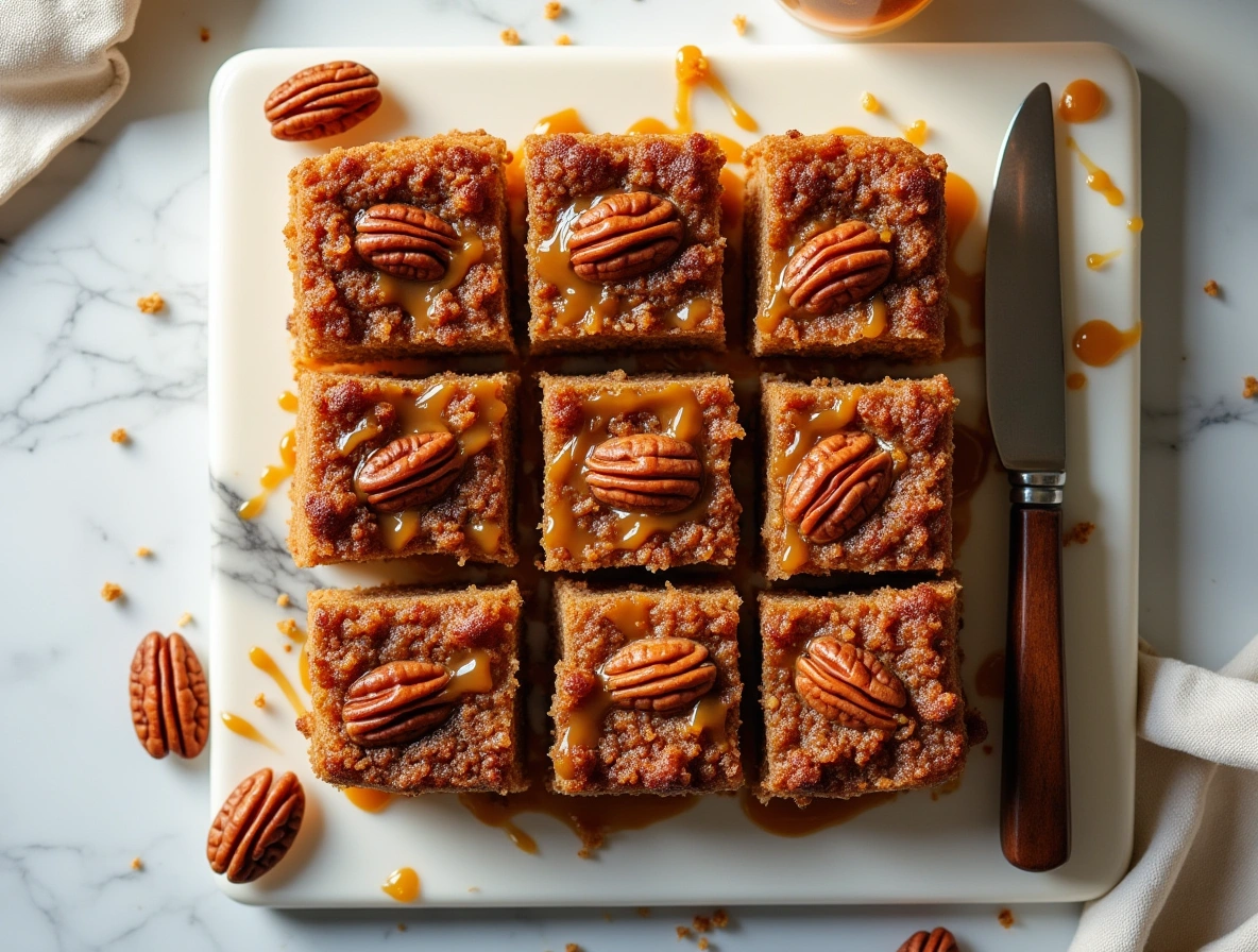 Step-by-step preparation of pecan pie bars