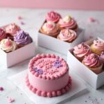 Homemade bento cake with buttercream in a lunchbox