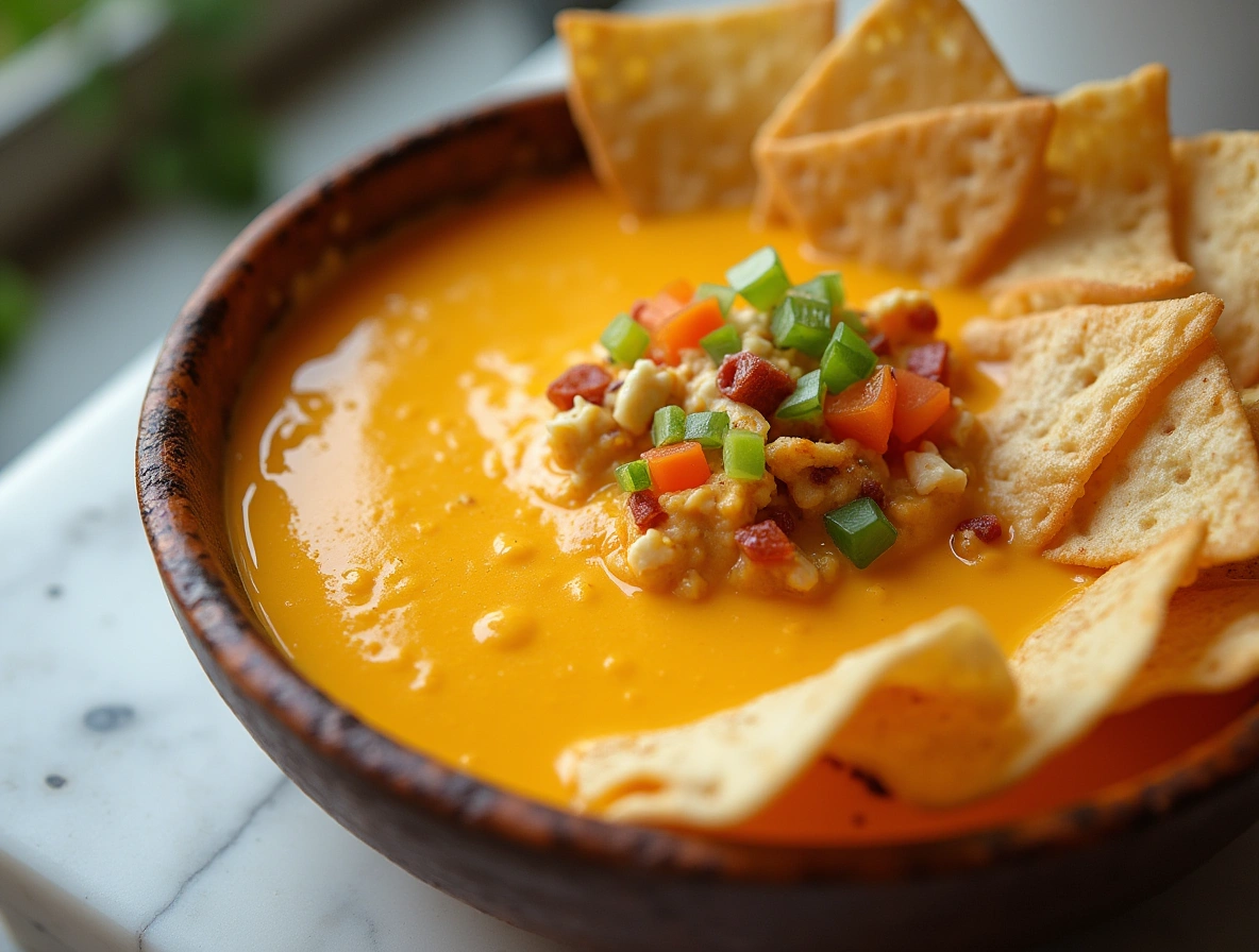 Three-step process showing how to make queso in a crockpot with cheese and meat.