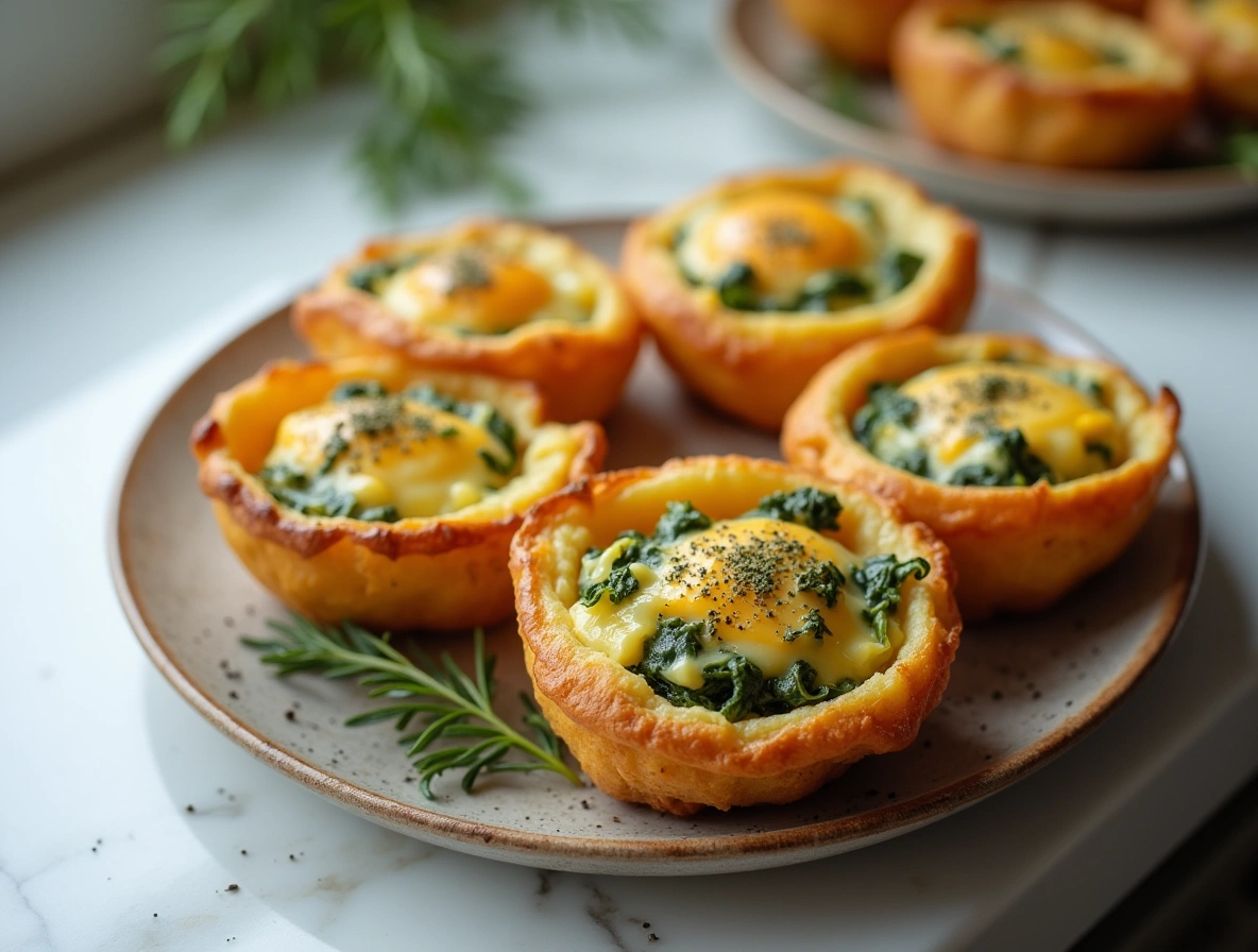 Crispy stuffed mashed potato nests filled with Cooked ground turkey , eggs, and cheese in a muffin tin