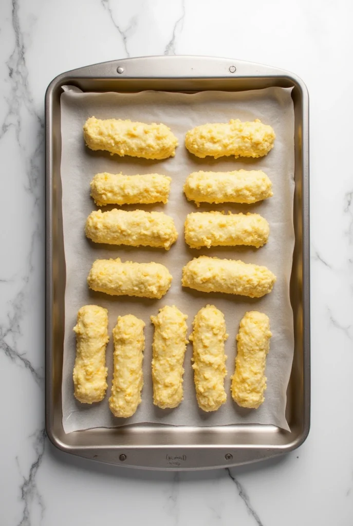 Golden brown crispy mozzarella sticks stacked on a rustic plate, with creamy herb dip and marinara sauce in small bowls on the side