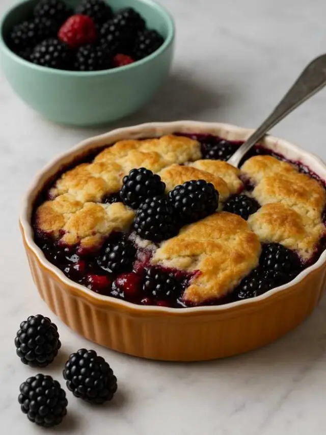 Warm Sweet Blackberry Cobbler