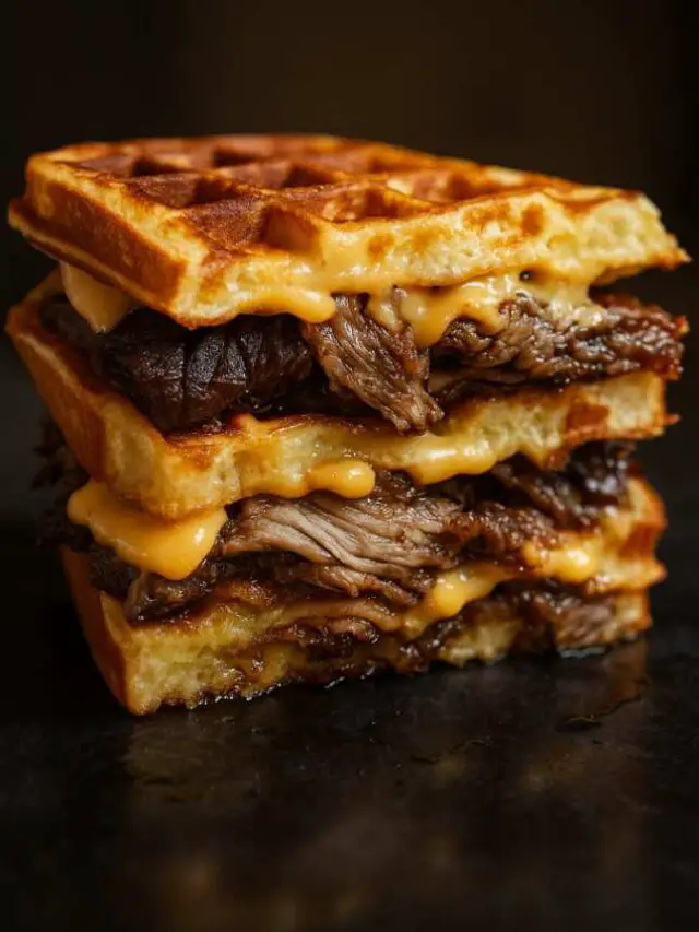 Brisket Grilled Cheese Wafflewich