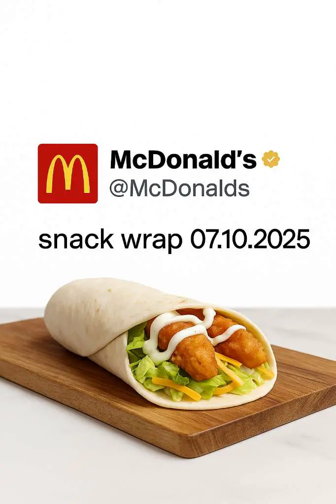 Official McDonald’s announcement confirming the return of the Snack Wrap on July 10, 2025