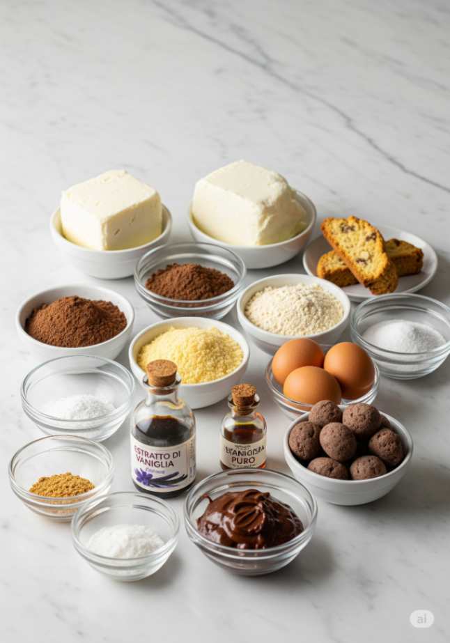 Gluten-free double chocolate chip cookie ingredients on a marble table.