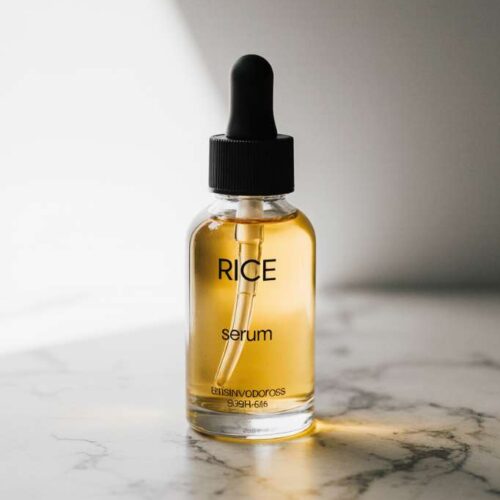 Homemade Rice Glow Drops Serum with Rice Water and Aloe